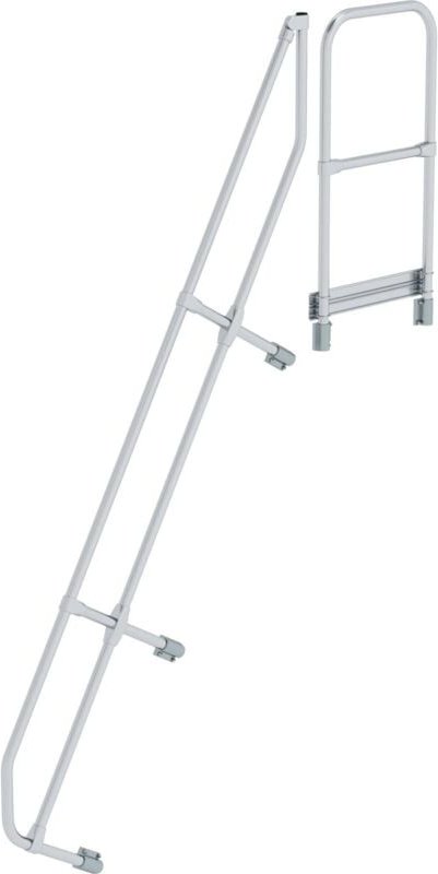 Günzburger Steigtechnik - zweiter Handlauf für Treppe mit Plattform 60° mit 9 Stufen - 600589