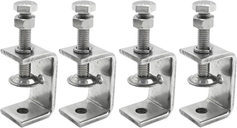 Thumbnail - 4 Stück 30-mm-C-Klemmen, verstellbare C-Klemmen aus Edelstahl 304, Spannbereich 0–25 mm, für Schweißarbeiten, Zimmerei, ...