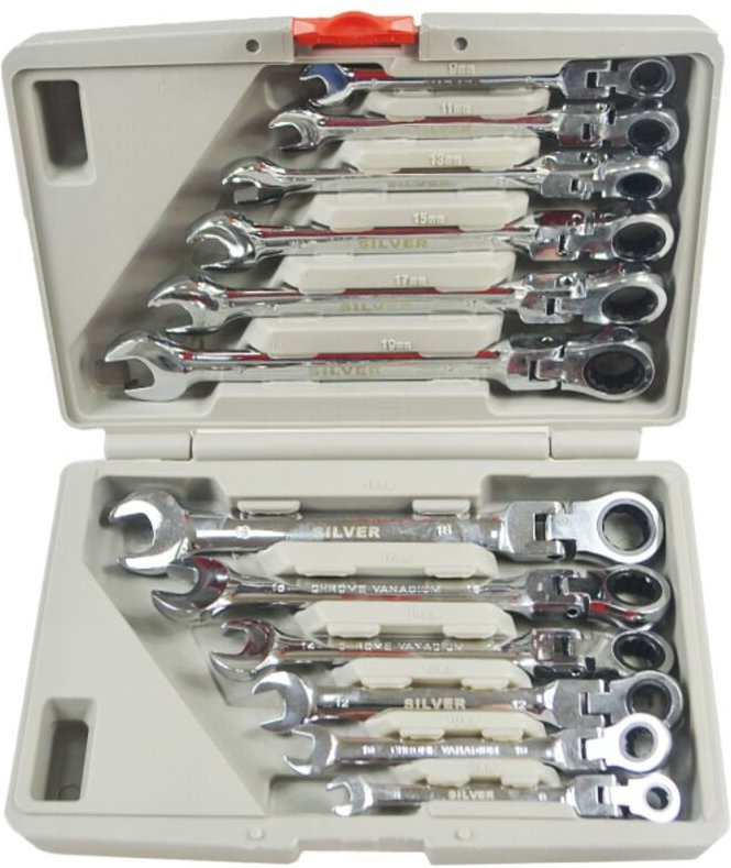 Klucz płasko-o.grz/przeg.kpl.12szt.8-19