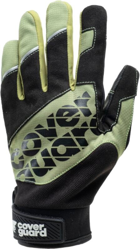 Set aus 5 - Kunstlederhandschuhe EUROLITE MX200 - Schwarz/Olivegrün Größe 9