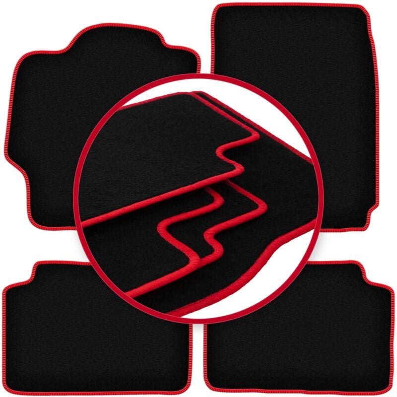 CARLUX-RED Autofußmatten für: Mazda 323 BJ Limousine, Fließheck, Break, Kombi (1998-2003)