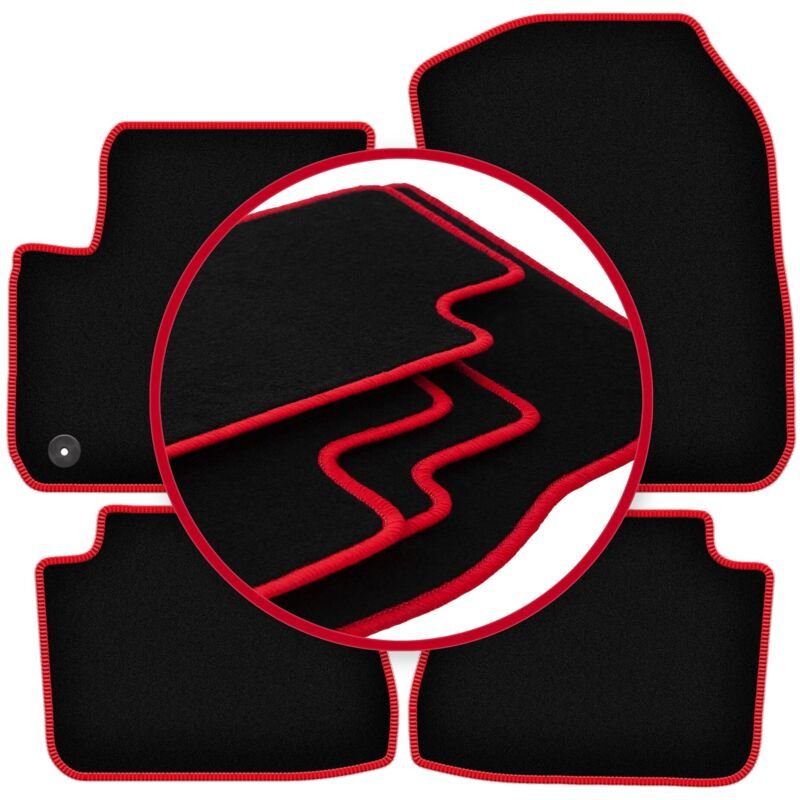 CARLUX-RED Autofußmatten für: Peugeot e-208 II Fließheck (2019-)