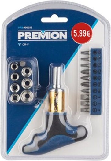 EDM - Ratschenschraubendreher 19 Spitzen cr van pre900052 premion