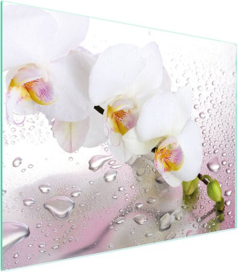 Glasschneidebrett 52x40 Orchidee