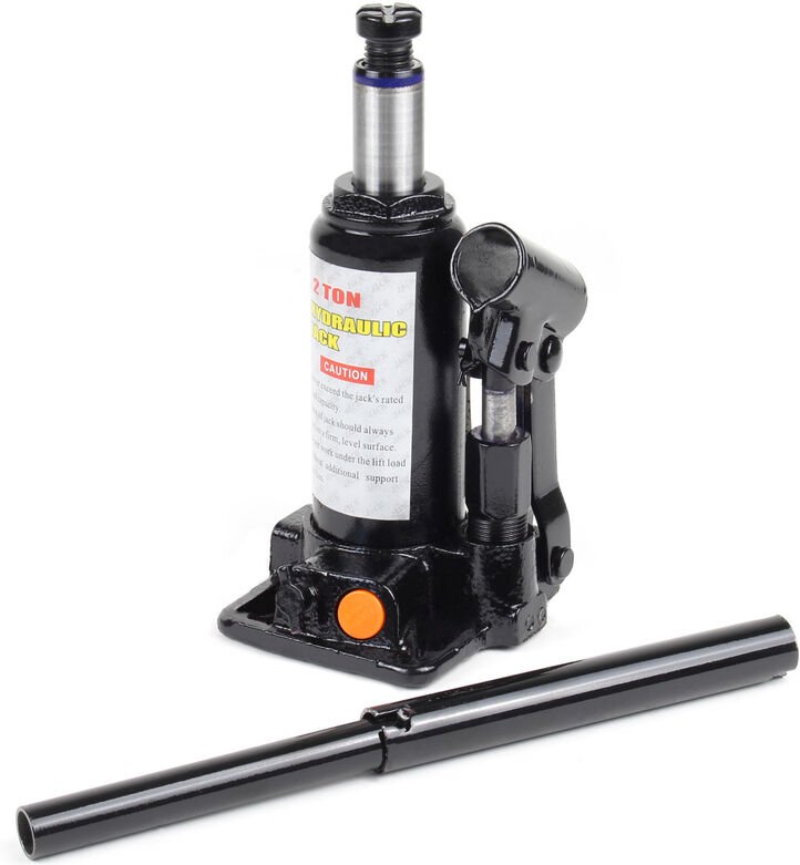 Wiltec - Hydraulischer 2t Flaschen-Wagenheber, Stempelwagenheber mit Slow down Funktion, Autoheber 158-308 mm