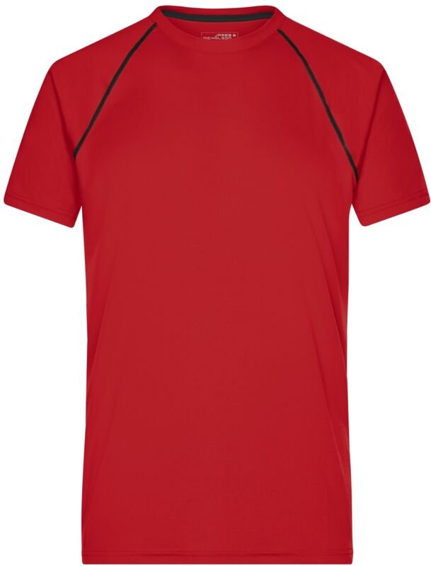 Thumbnail - James&nicholson - Funktions-Shirt Herren JN496 Gr. 2XL red/black