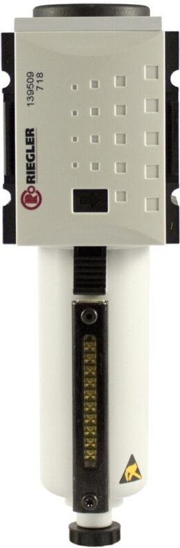 Riegler Vorfilter »FUTURA«, Metallbeh., Sichtrohr, 0,3 µm, BG4, G 3/4, VA