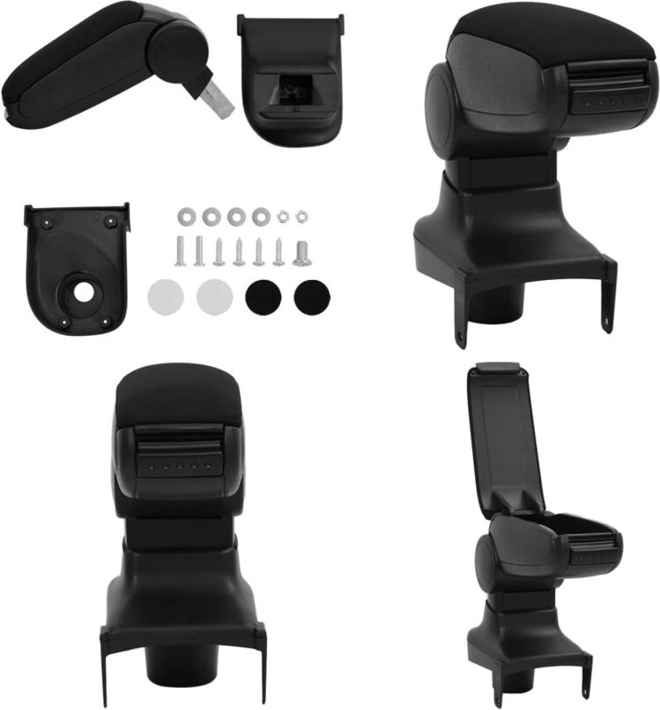 Vidaxl - Auto-Armlehne Schwarz 15x35x(30-47) cm abs - Auto Armlehne - Auto Armlehnen - Home & Living - Schwarz