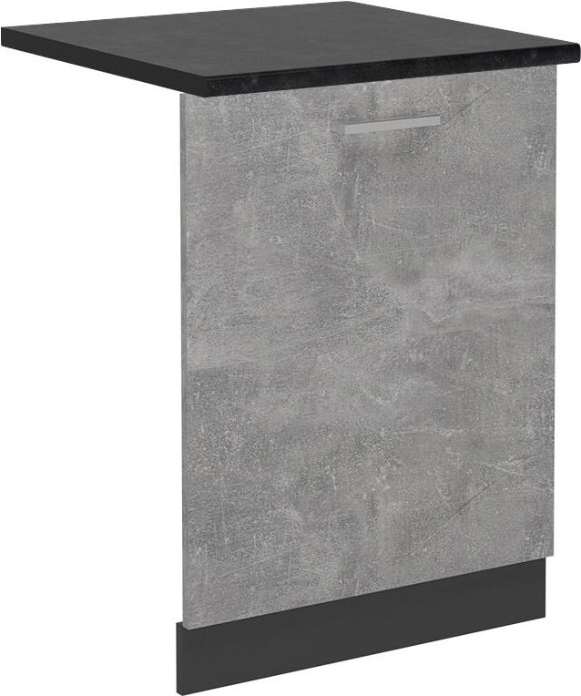 Vicco - Geschirrspülblende R-Line, Beton, 60 cm , ap Marmor