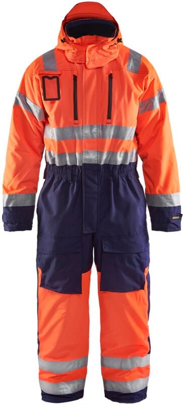 Arbeitsanzug Winter Langarm Hochsichtbarkeit 6763 - Neonorange/Marine 56