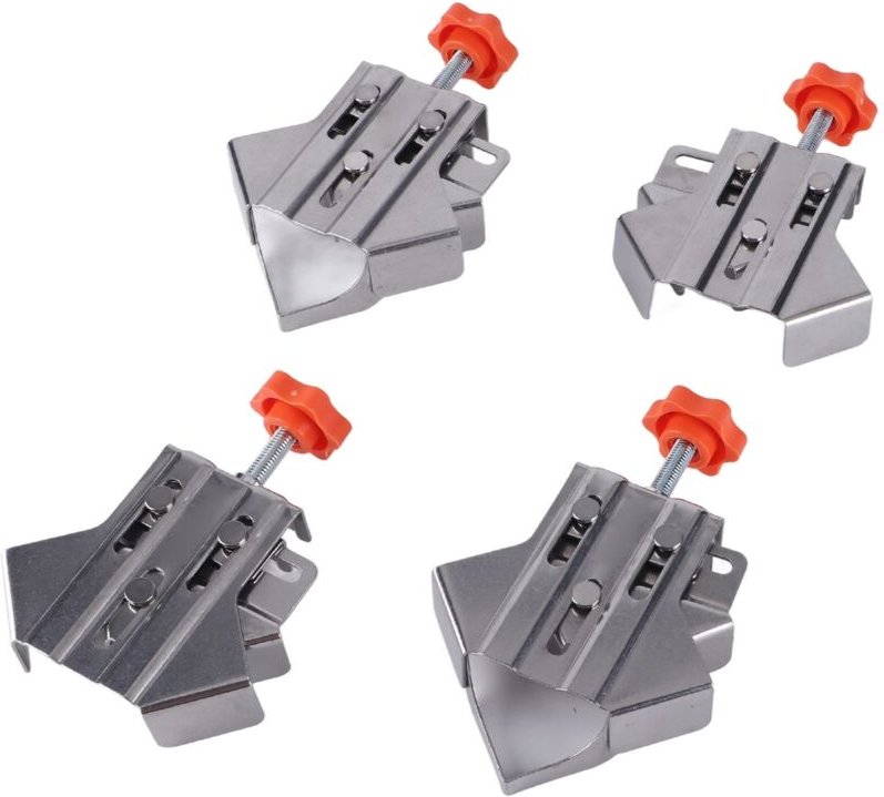 4PCS -Eckklemme Edelstahl geöffnet geschlossen einstellbar 90 Grad rechtwinkel für Holzbearbeitung - Jeffergarden