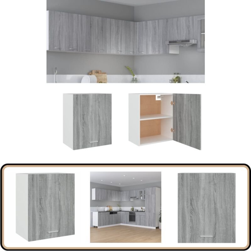 Hängeschrank Grau Sonoma 50x31x60 cm Holzwerkstoff - Küchenschrank - Hängeschrank - Wandschrank - Grau Sonoma - Holzwerk...