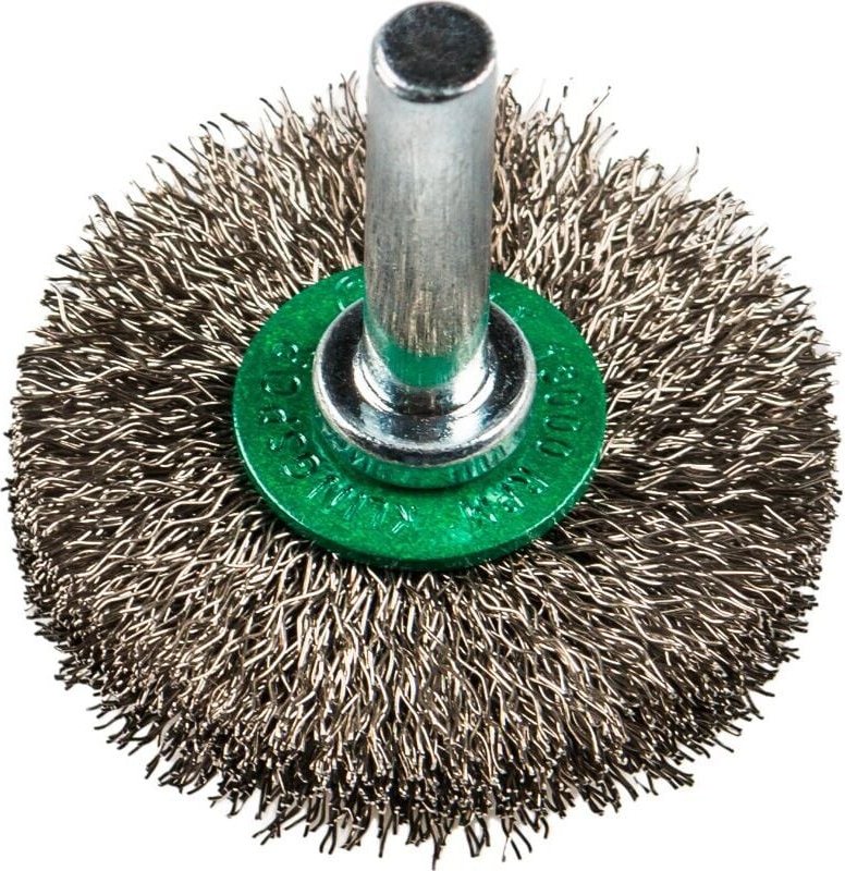 K.szczotka tarczowa 70mm trzpień brs600w drut falisty nierdzewny