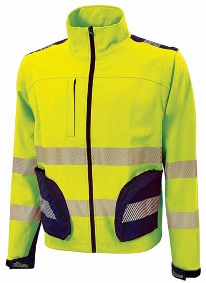 Hochsichtbare Arbeitsschutzjacke mit abnehmbaren Ärmeln BEA – Neon Gelb 4XL
