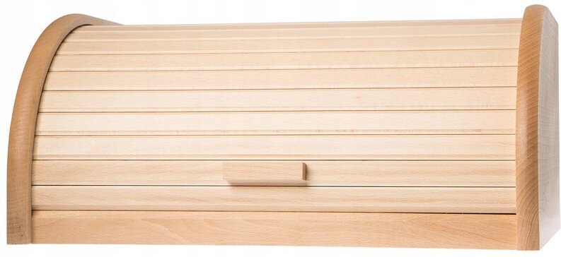 Kadax - geräumiger Brotkasten aus hochqualitativem Holz, Brotbehälter mit Rolldeck