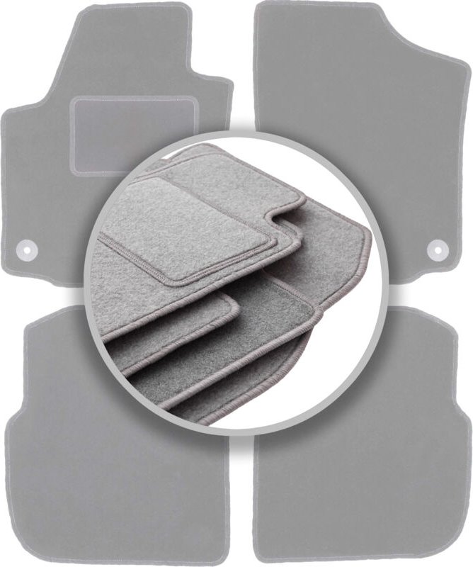 Fußmatten Aschegrau für: Skoda Roomster Kombivan (2006-2015)