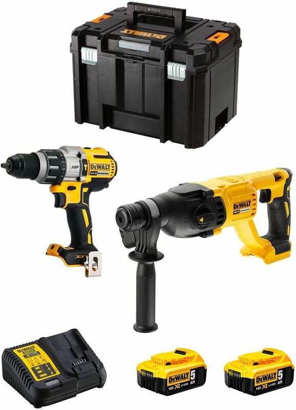 Dewalt - Kit DWK222 (DCD996 + DCH133 + 2 x 5,0 Ah + DCB115 + tstak vi)