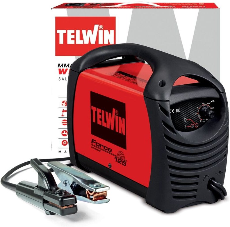 Telwin - Force 125 815872 Inverter Elektroden Schweißgeräte 80A - Rot