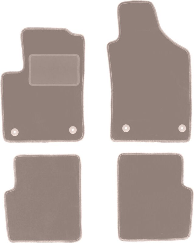 Beige Veloursmatten für: Fiat 500 FL Fließheck (2013-2019)