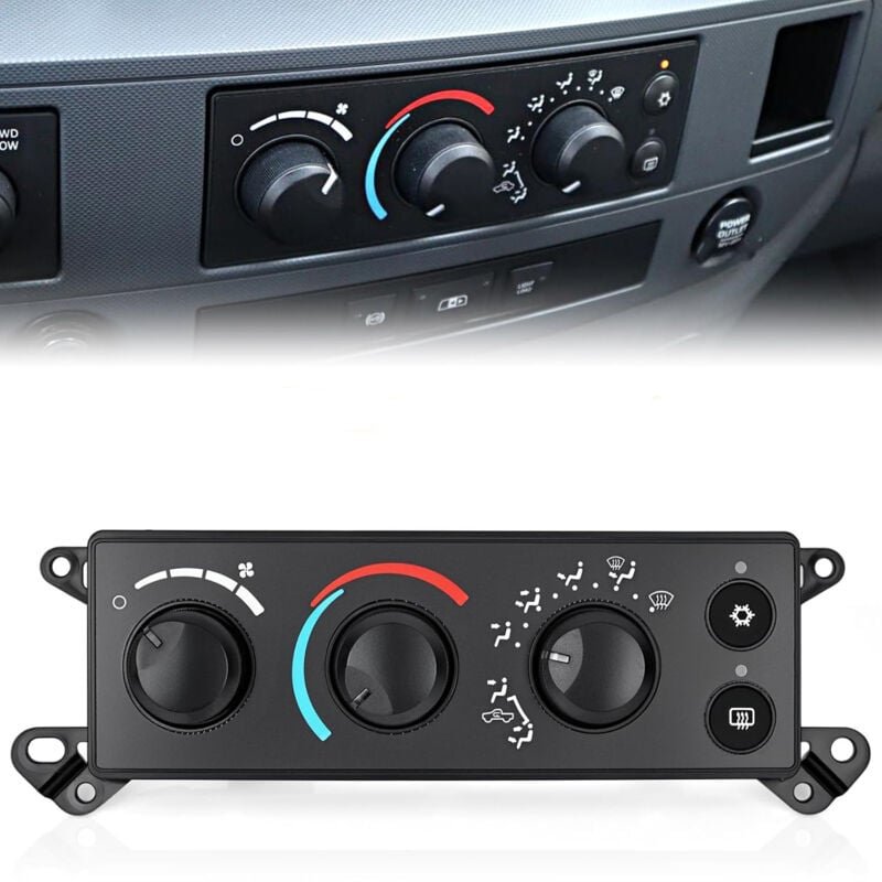 Klimabedienteil kompatibel mit 2006–2008 Dodge Ram 1500, 2500, 3500 und Dodge Dakota, Klimabedienmodul-Ersatz für P55056...