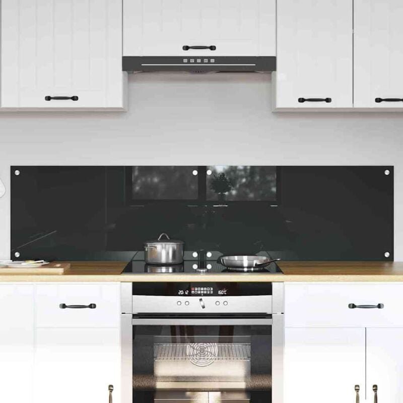 Küchenrückwand 2 pcs Dunkelgrau 80 x 40 cm Gehärtetes Glas vidaXL