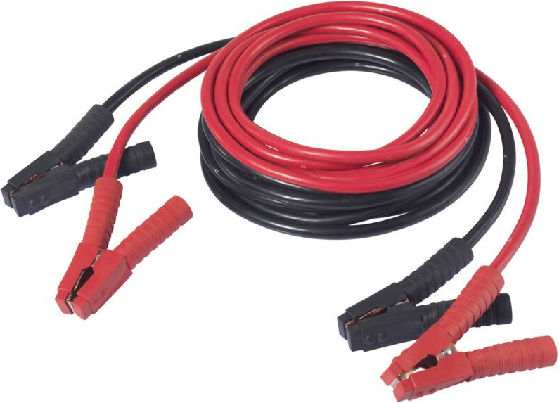 TO-9626598 Starthilfekabel 50 mm² Aluminium (kupferbeschichtet) 6 m mit Kunststoffzangen - Toolcraft