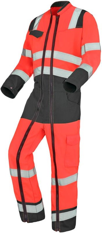 Thumbnail - Kombination 2 Reißverschluss Fluorescent Safe XP Rot Fluorescent/Grau Convoy M - FR(44-46)