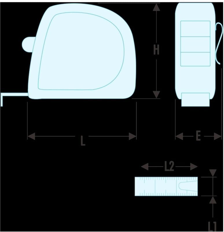 FACOM Rollbandmass 5 m ABS-Gehaeuse - SLS - 3M