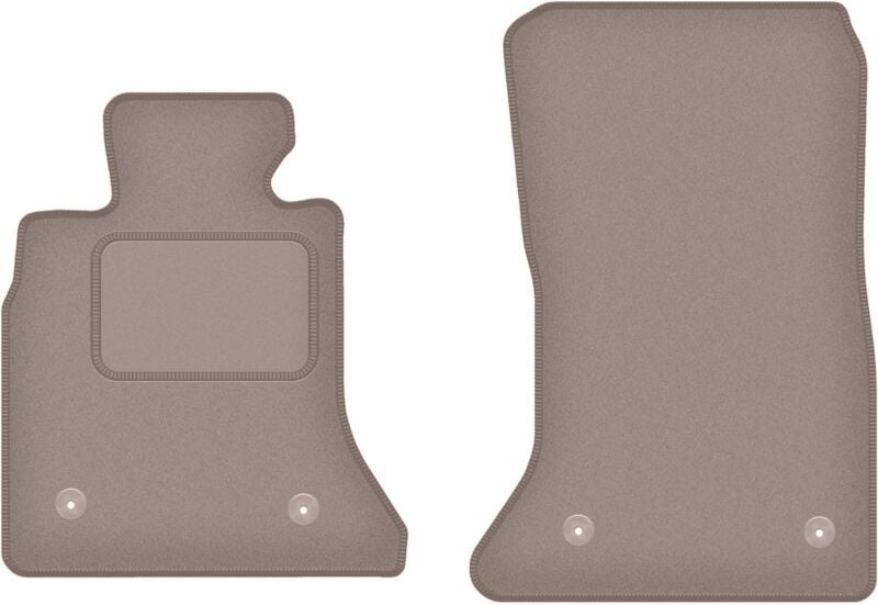 Beige Vordermatten für: BMW 5 F10 Limousine (Klettverschluss) (2010-2013)