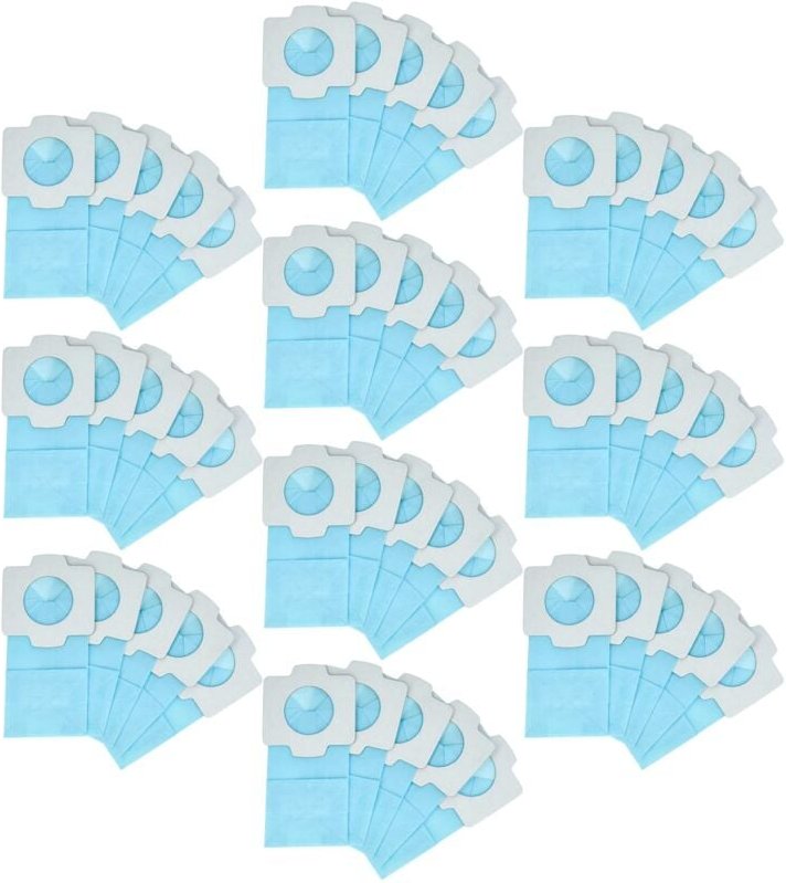 50x Staubbeutel kompatibel mit Makita CL070, BCL180ZW, CL060, BCL180Z, CD100DZX, BCL182 Staubsauger - 11,8cm x 6cm Hellb...