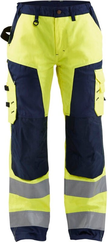 Thumbnail - Arbeitshose mit hoher Sichtbarkeit für Damen 7155 - Neon Gelb / Marine 2XL - FR(50) - SE(C48) - Kurz