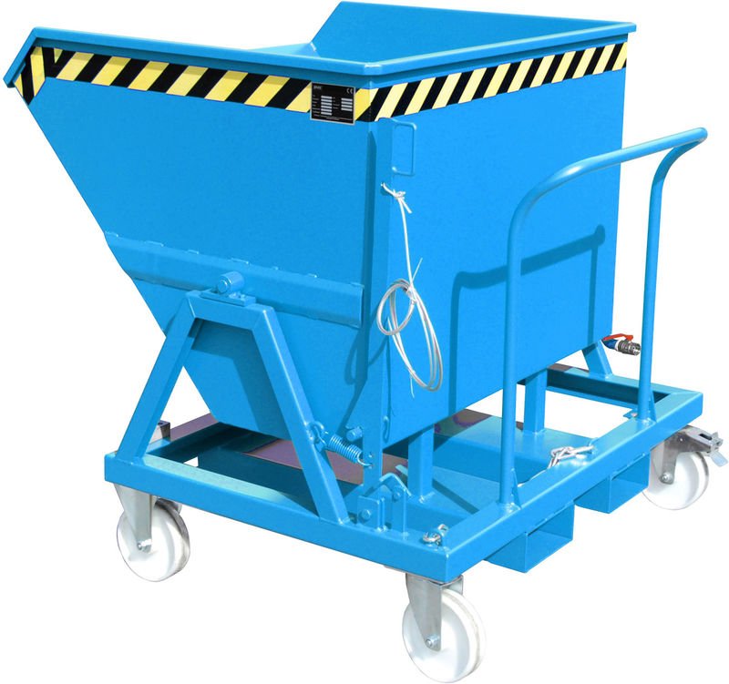 Bauer Späne-Kippmulde SKS 550, lackiert, Lichtblau