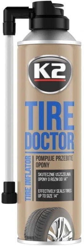 K2 TIRE DOCTOR 400 ML Pumpt platte Reifen auf