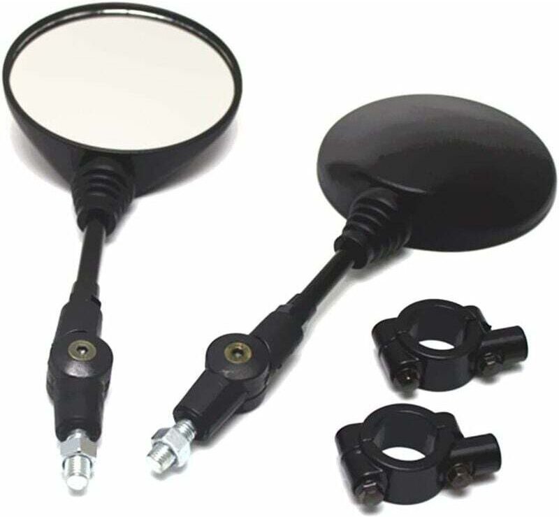 1 Paar universeller runder zusammenklappbarer Motorrad-Rückspiegel, Motorrad-Rückspiegel aus Aluminiumlegierung mit klap...