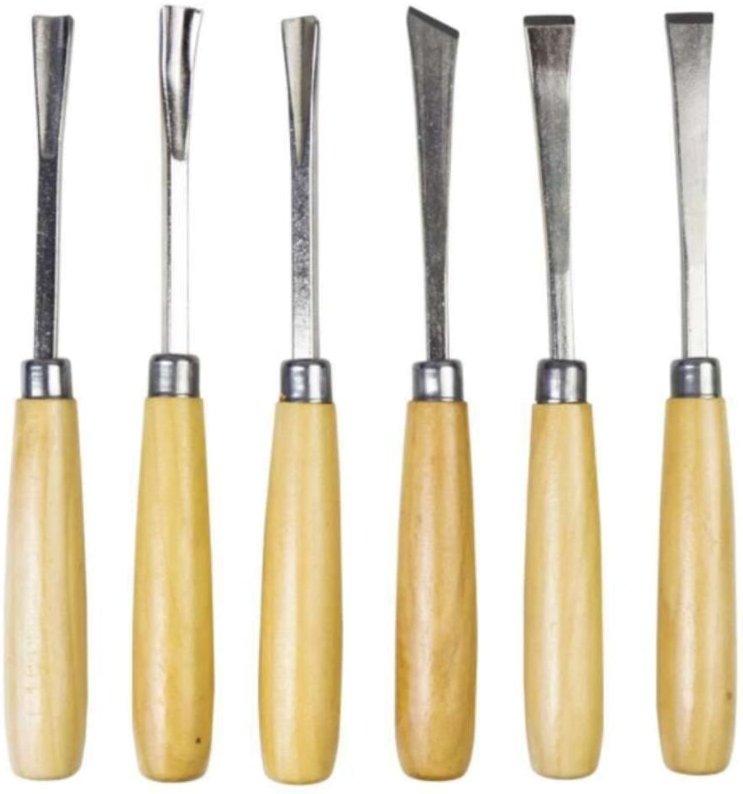 6-teiliges Holzmeißel-Set, professionelles Holzmeißel-Set für Holzschnitzerei, Tischler, Schnitzwerkzeuge, Heimwerker