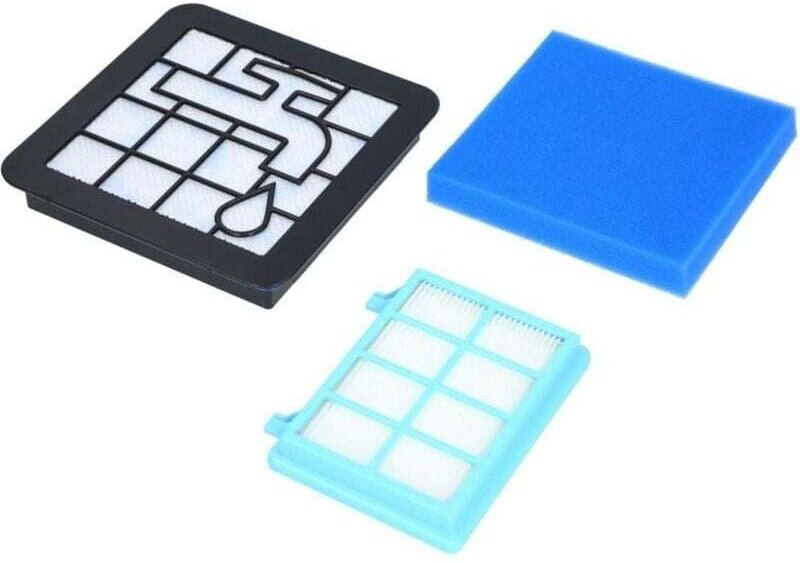 UlisemAllergy Filterset + Motorfilter + Schaumstofffilter für Philips PowerPro Compact PowerPro City FC9334, FC9349, FC9...