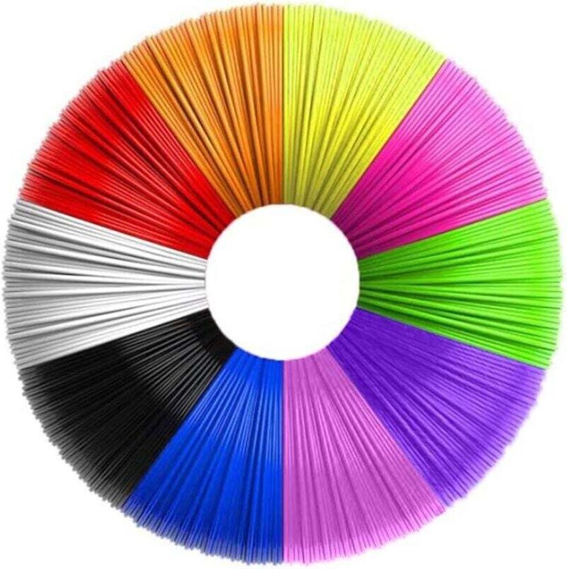 3D-Stift-Filament, PLA 1,75 Filament-Nachfüllungen für 3D-Stift, 10 Farben, je 5 m, 3D-Stift-Filament für Kinder und Erw...