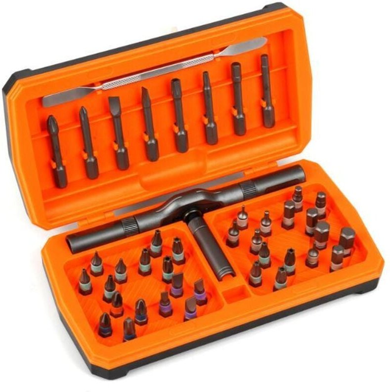 42-in-1-Schraubendreher-Set, Aluminiumlegierung, magnetische Ratsche, flexible Schaftkombination, Heimwerkerarbeiten, ge...