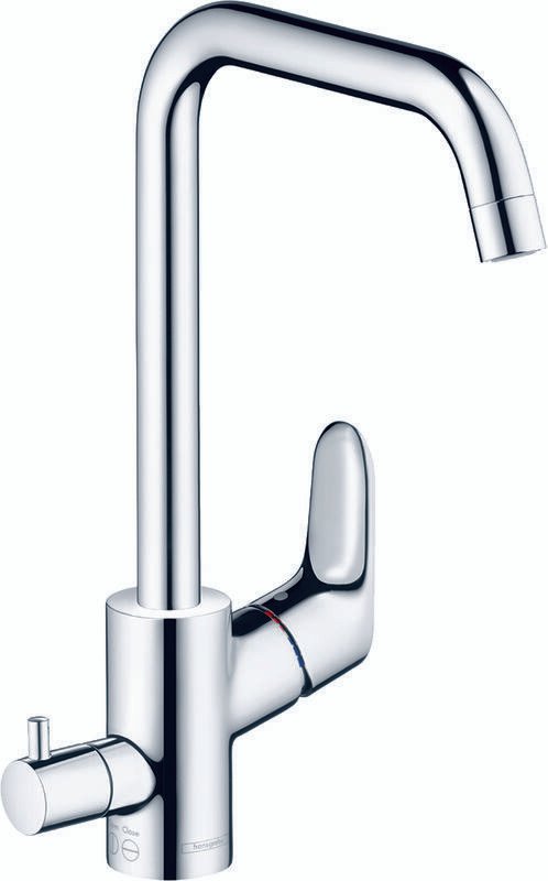 Küchen Armatur Focus M41 260 1jet 31823000 chrom, schwenkbarer Auslauf, Geräteabsperrventil - Hansgrohe