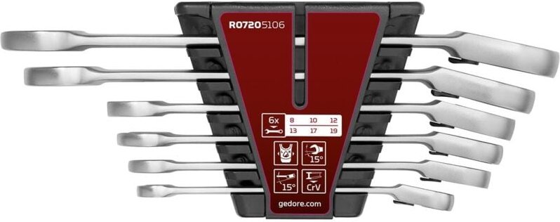 Ringratschenmaulschlüssel-Satz 6-tlg. - Gedore