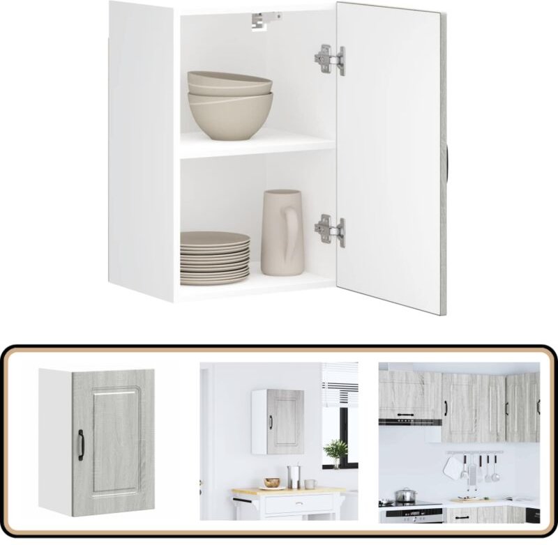 Küchen-Hängeschrank Kalmar Grau Sonoma Holzwerkstoff - Vidaxl