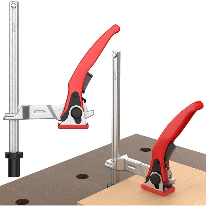 Tischklemme aus Stahl, Werkzeug-Schraubstockklemme mit Hebelgriff, Schnellspanner, 160 mm Kapazität, 60 mm Ausladung zum...