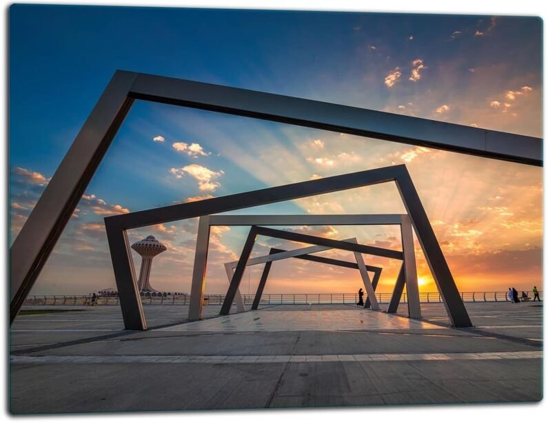 Glasschild Schneidebrett 52x40 Stück