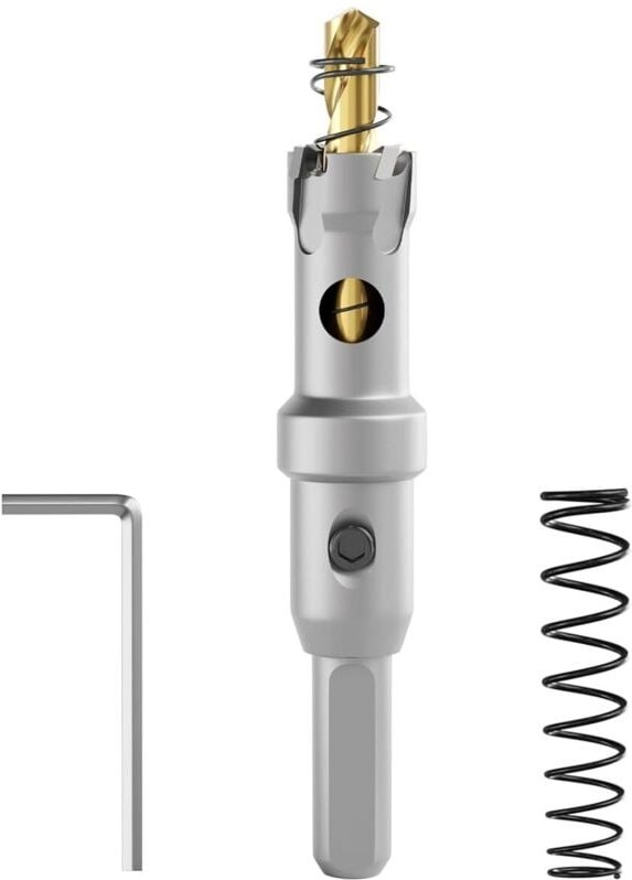 Hochleistungs-Wolframkarbid-Lochsäge, TCT-Lochschneider. Edelstahl- und Metallgrill sind die ideale Wahl (16 mm) - Labla...