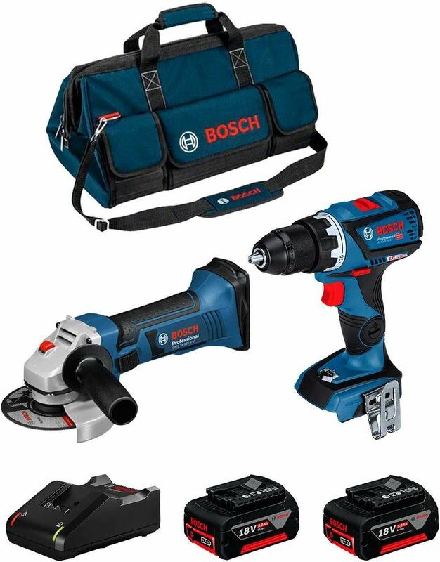Bosch - Kit 18V BK209BAG (gsr 18V-60 c + gws 18-125 v-li + 2 x 5,0 Ah + GAL18V-40 + Tasche)