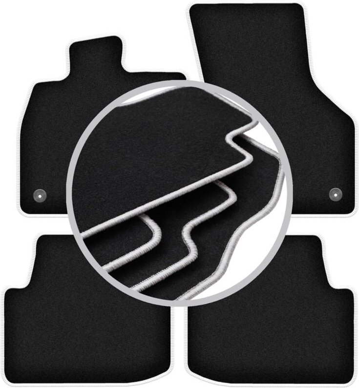 CARLUX-SILVER Autofußmatten für: Volkswagen Passat B8 Limousine, Kombi, Variant, Alltrack (2015-)