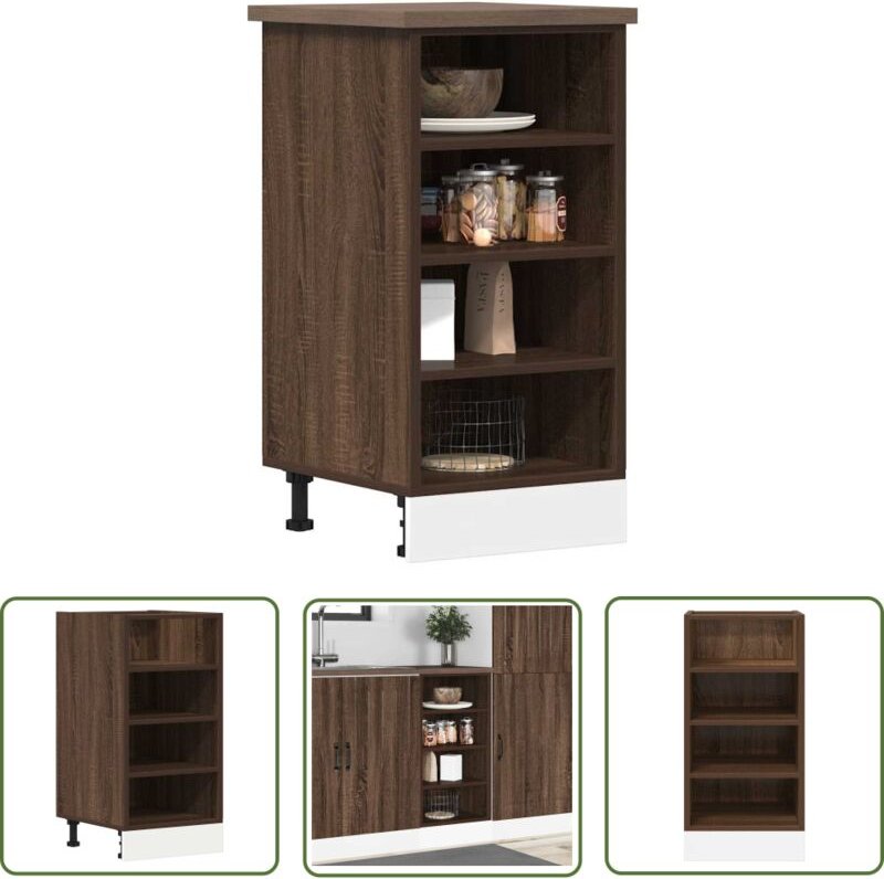 The Living Store - vidaXL Unterschrank Braun Eichen-Optik 40x44,5x81,5 cm Holzwerkstoff