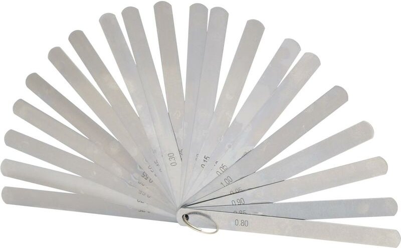 Kolbenspiellehre, 20 Blatt, 0,05-1mm