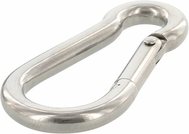 Feuerwehrkarabiner 7x70mm Edelstahl A4 - Karabinerhaken, rostfrei, stabile Ausführung, vielseitig einsetzbar, 20 Stück