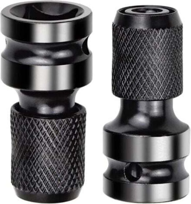 Gabrielle - 2-teiliger Steckschlüssel-Adapter, 1/2-Zoll-Vierkantloch auf 1/4-Zoll-Sechskantloch, Schlagschrauber-Adapter...